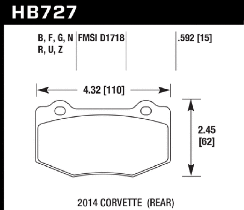 Hawk Performance HB727D.592 ER-1 Disc Brake Pad