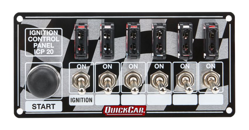 QUICKCAR RACING PRODUCTS QRP50-163 Ignition Panel Fused w/Start Button