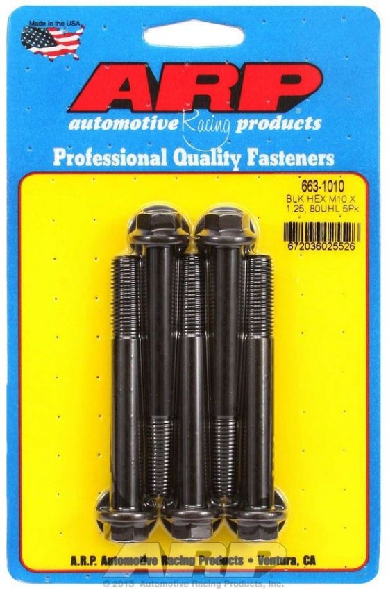 ARP ARP663-1010 Bolt Kit - 6pt. (5) 10mm x 1.25 x 80mm