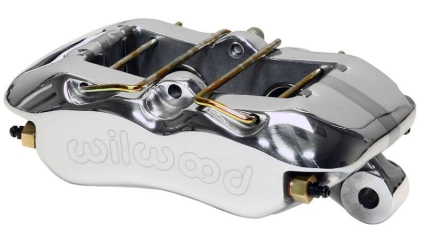 Wilwood 120-16190-P Caliper-Forged Dynapro 4 5.25in Mount-Polish-Universal 1.38/1.38in Pistons .81in Disc