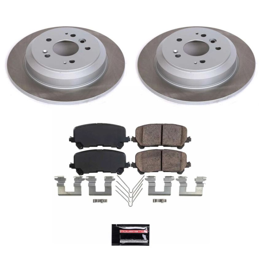 PowerStop SC7727 Semi-Coated Rotor and Low-Dust Ceramic Brake Pad Kit