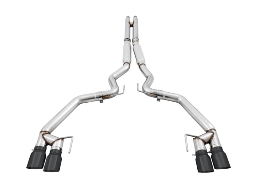 AWE Tuning 3020-43072 2018+ Ford Mustang GT (S550) Cat-back Exhaust - Track Edition (Quad Diamond Black Tips)