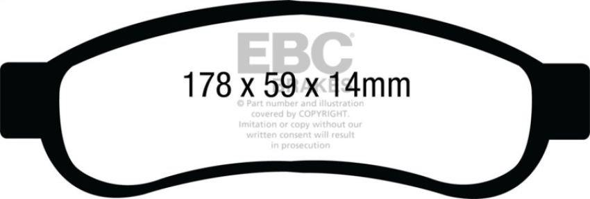EBC Brakes DP61893 6000 Series Greenstuff Truck/SUV Brakes Disc Pads