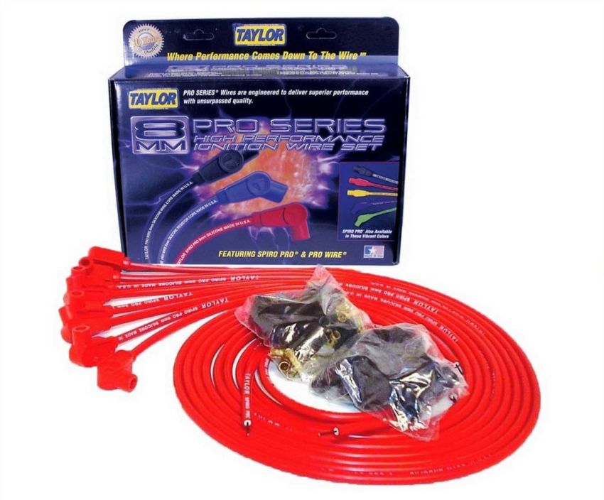 Taylor Cable 73251 8mm Red Spiro-Pro Wires