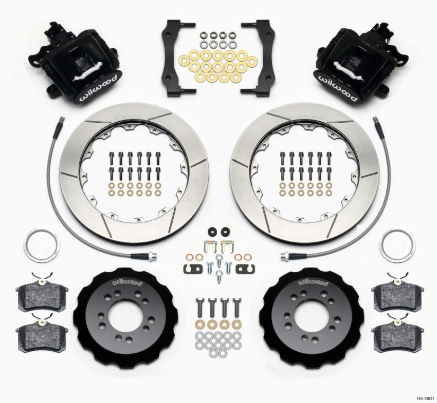 Wilwood 140-13031 Combination Parking Brake Rear Kit 12.88in 2013-Up Ford Focus ST w/ Lines