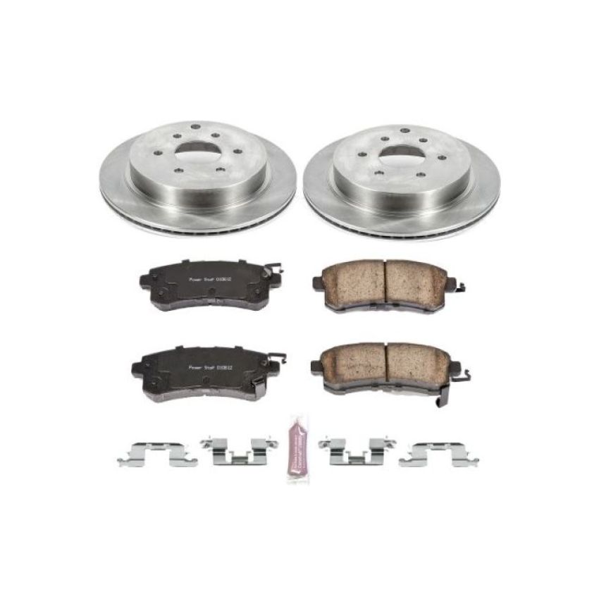 PowerStop KOE6323 OE Stock Replacement Low-Dust Ceramic Brake Pad and Rotor Kit