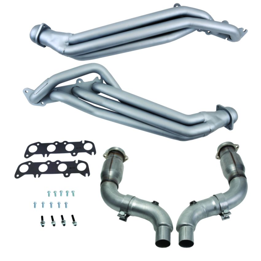 BBK 18563 15-23 Ford Mustang GT 5.0 1-7/8in Long Tube Headers w/High Flow Catted Mid Pipe (Ti Ceramic)