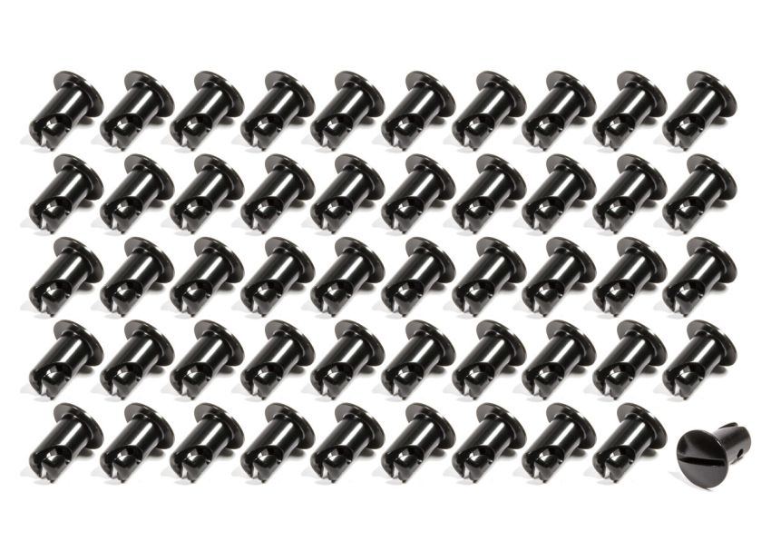 TRIPLE X RACE COMPONENTS TXRCH-4401-50-BLK Oval Head Button Alum Black .500 Long 50 Pack