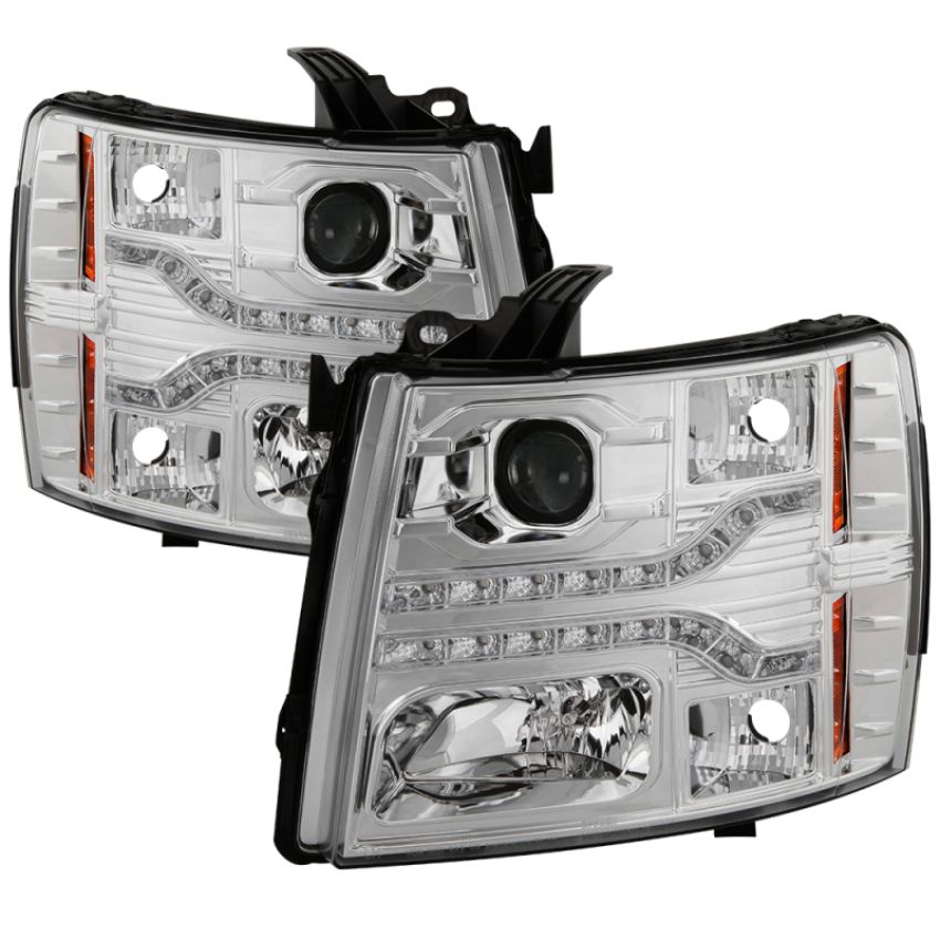 SPYDER 5083586 Projector Headlights - Version 2 - LED DRL - Chrome