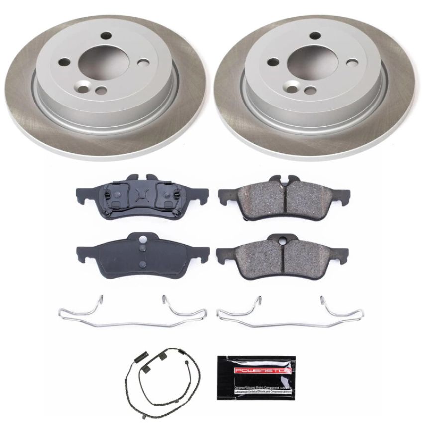 PowerStop SC5726 Semi-Coated Rotor and Low-Dust Ceramic Brake Pad Kit