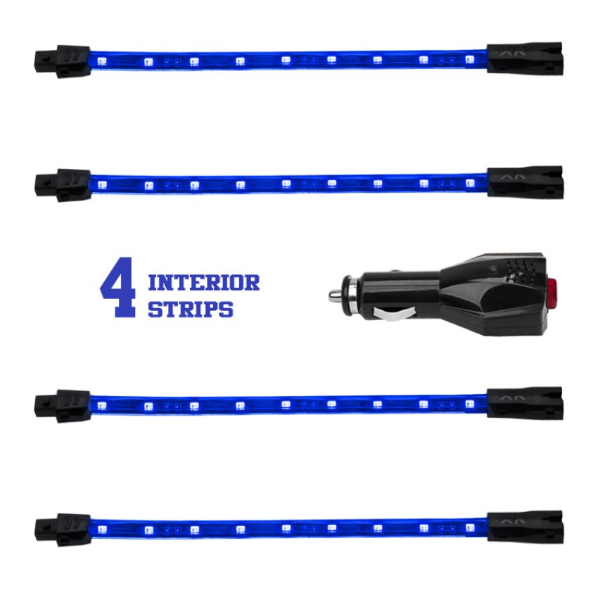 XKGLOW XK041004-B XK Glow Single Color  UnderglowLED Accent Light Car/Truck Kit Blue - 4x8In