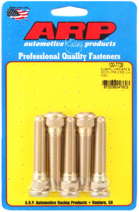 ARP ARP100-7729 12mm x1.25 x 2.535 Wheel Stud Kit (5pk) Subaru
