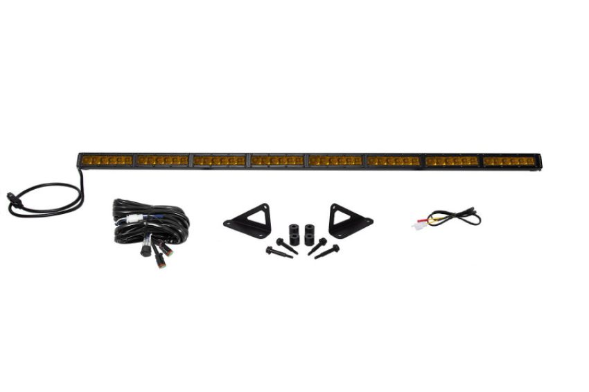 Diode Dynamics DD6107 18-21 Jeep JL Wrangler/Gladiator SS50 Hood LED Light Bar Kit - Amber Driving