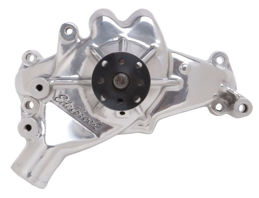 EDELBROCK EDE8861 BBC Water Pump - Long  Polished
