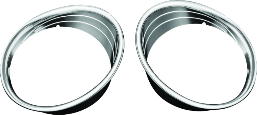 Kuryakyn 5622 Driving Light Bezels Indian Chrome