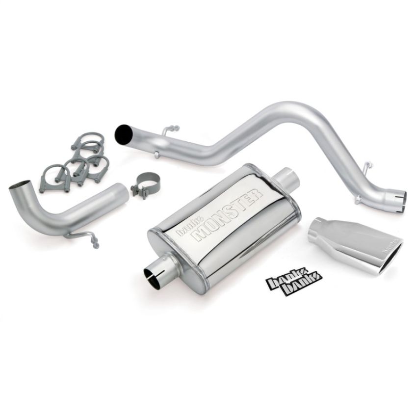Banks Power 51342 12-15 Jeep 3.6L Wrangler (All) - 2dr Monster Exh Sys - SS Single Exh w/ Chrome Tip