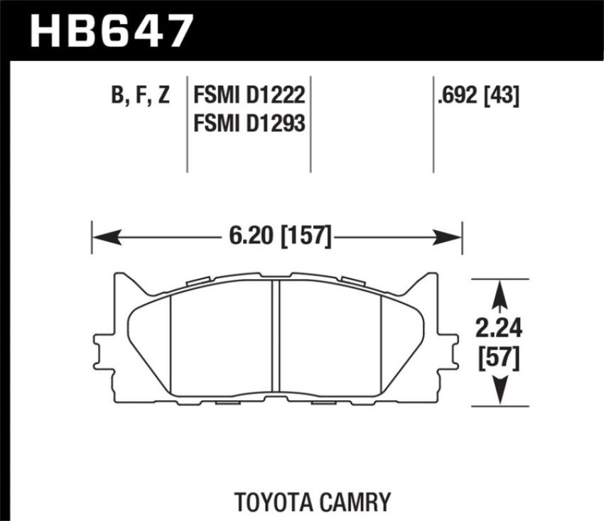 Hawk Performance HB647F.692 HPS Disc Brake Pad