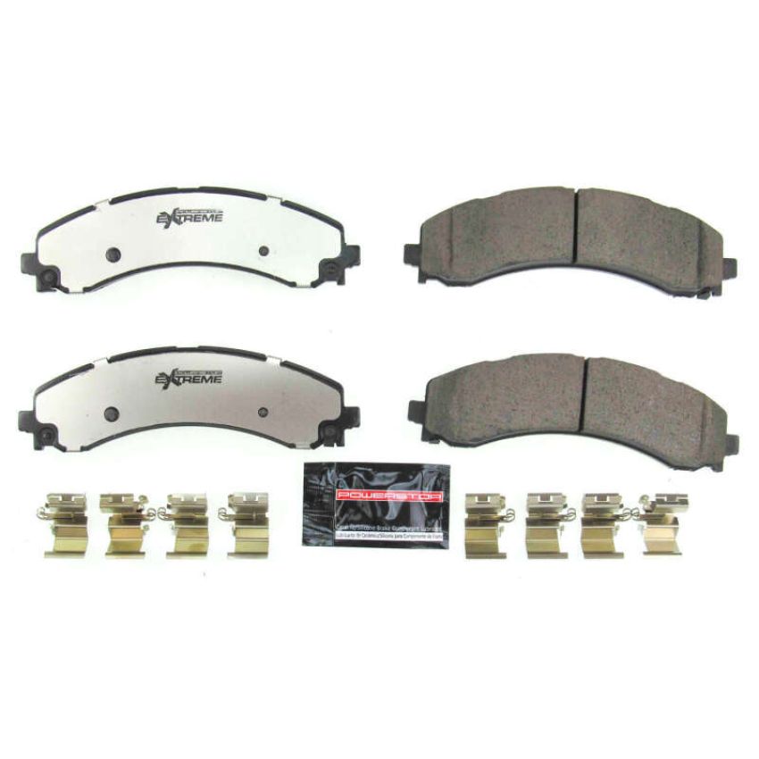 PowerStop Z36-2224 PowerStop - Z36 Truck and SUV Carbon-Fiber Ceramic Brake Pads with Hardware Kit