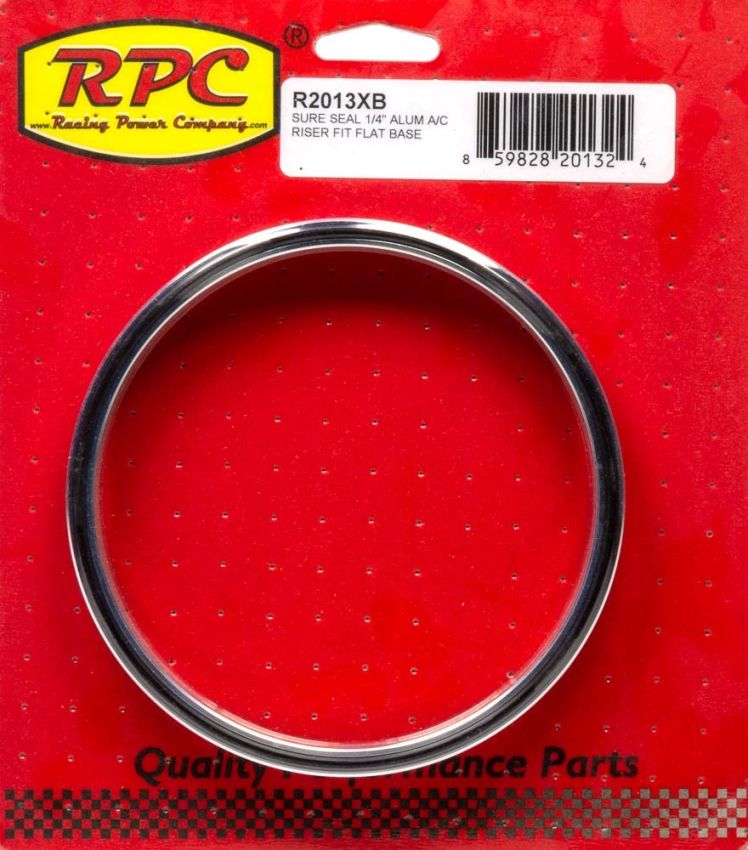 RACING POWER CO-PACKAGED RPCR2013XB Sure Seal 1/4In Alum A/C Riser Fit Flat Base