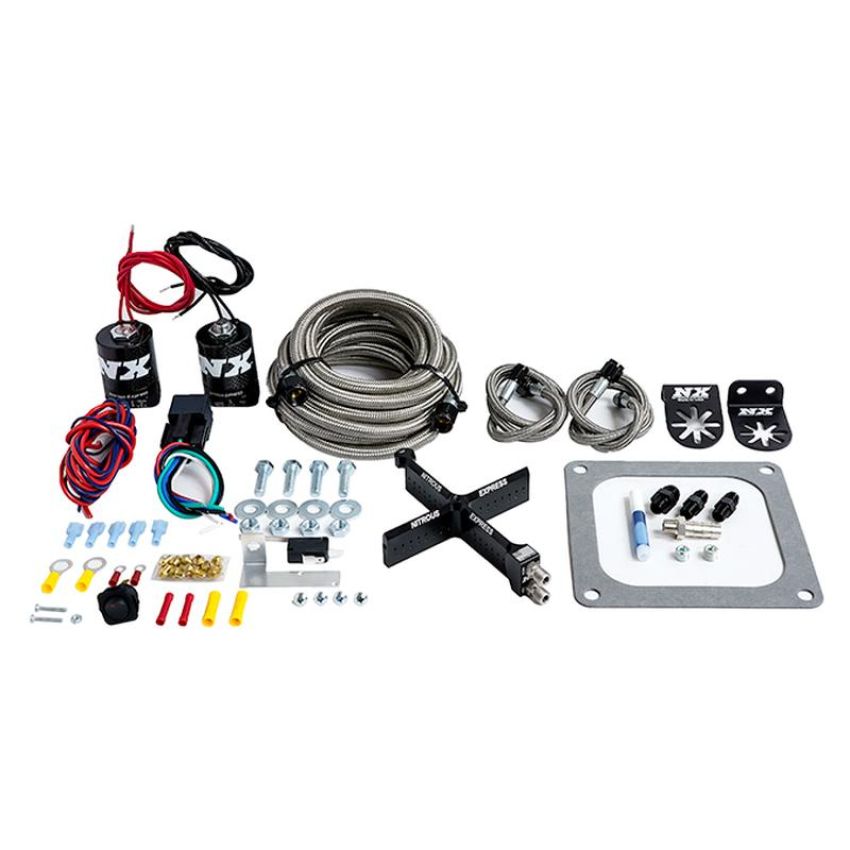Nitrous Express 63071-00 4500 Covert Crossbar Plate System, Stage 6 50-300Hp (No Bottle)