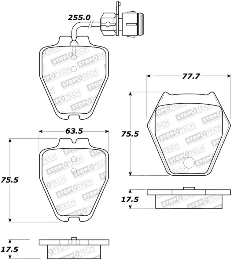Stoptech 308.08391 Street Brake Pads