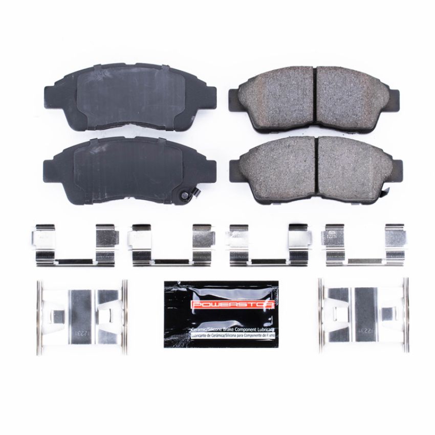 PowerStop Z23-652 PowerStop - Z23 Daily Driver Carbon-Fiber Ceramic Brake Pads with Hardware Kit