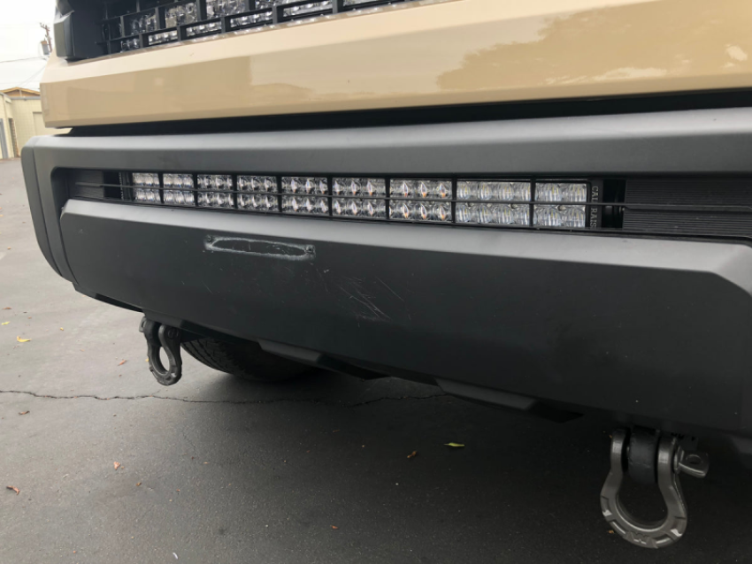 Cali Raised LED CR2566 Cali Raised 14-21 Toyota Tundra 32In Lower Bumper Hidden Led Light Bar Kit - Combo Beam No Switch