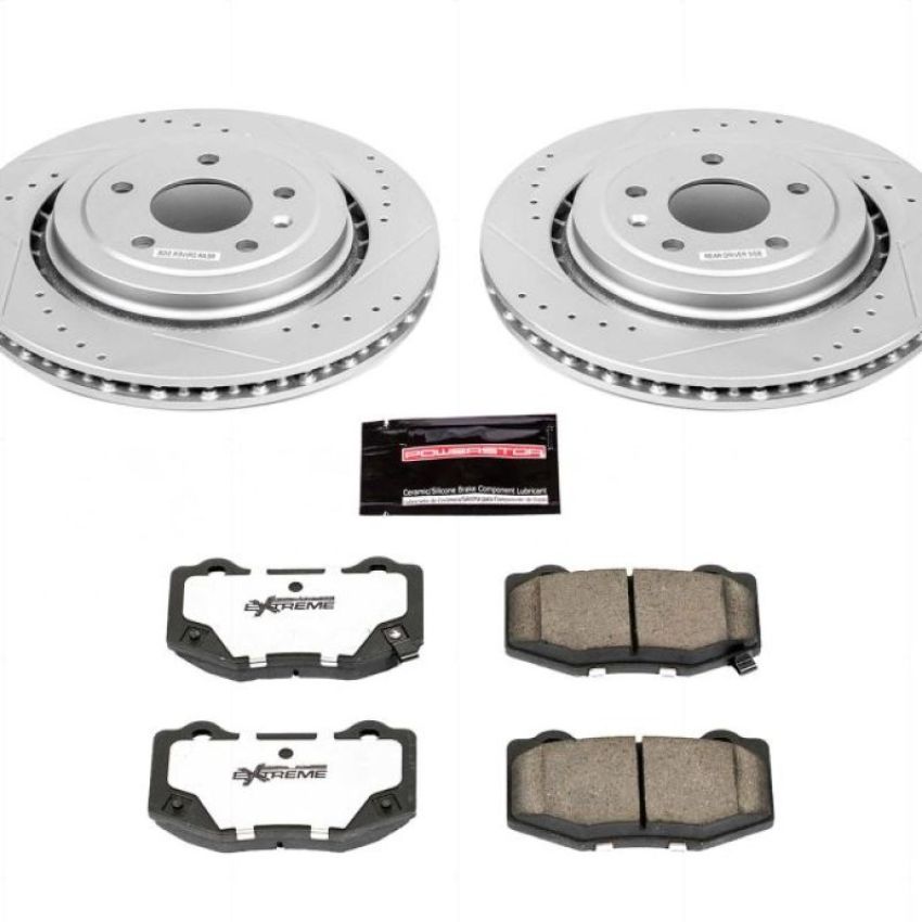 PowerStop K6530-26 Z26 Street Performance Ceramic Brake Pad and Drilled & Slotted Rotor Kit