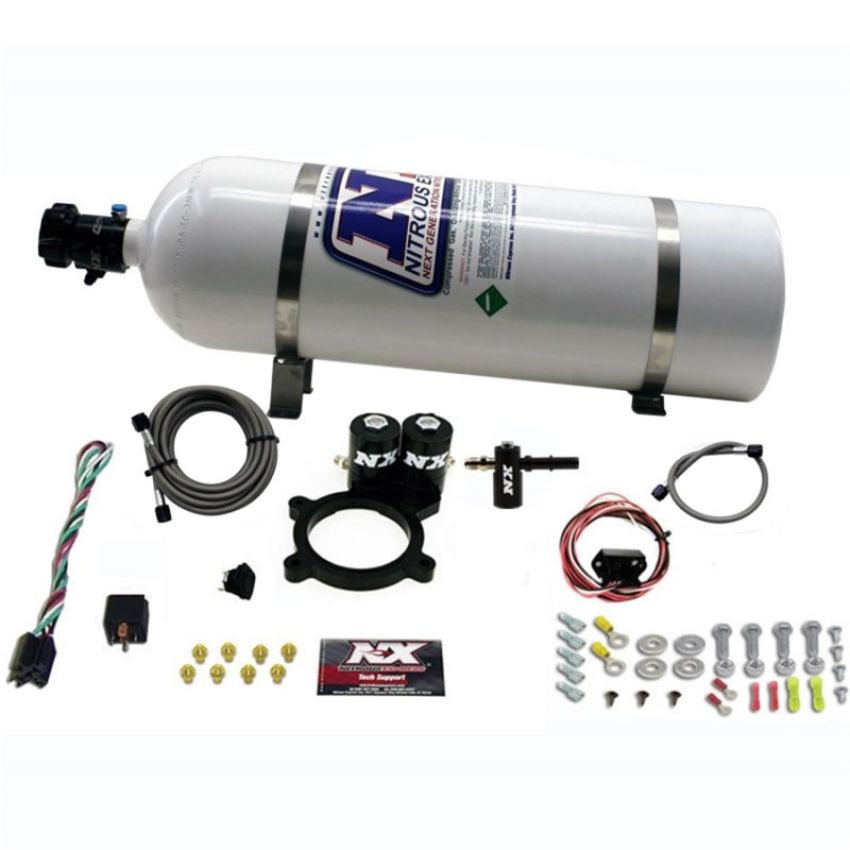 Nitrous Express 20936-15 2014-NEWER GM 5.3L TRUCK NITROUS PLATE SYSTEM (50-250HP) W/ 15LB BOTTLE
