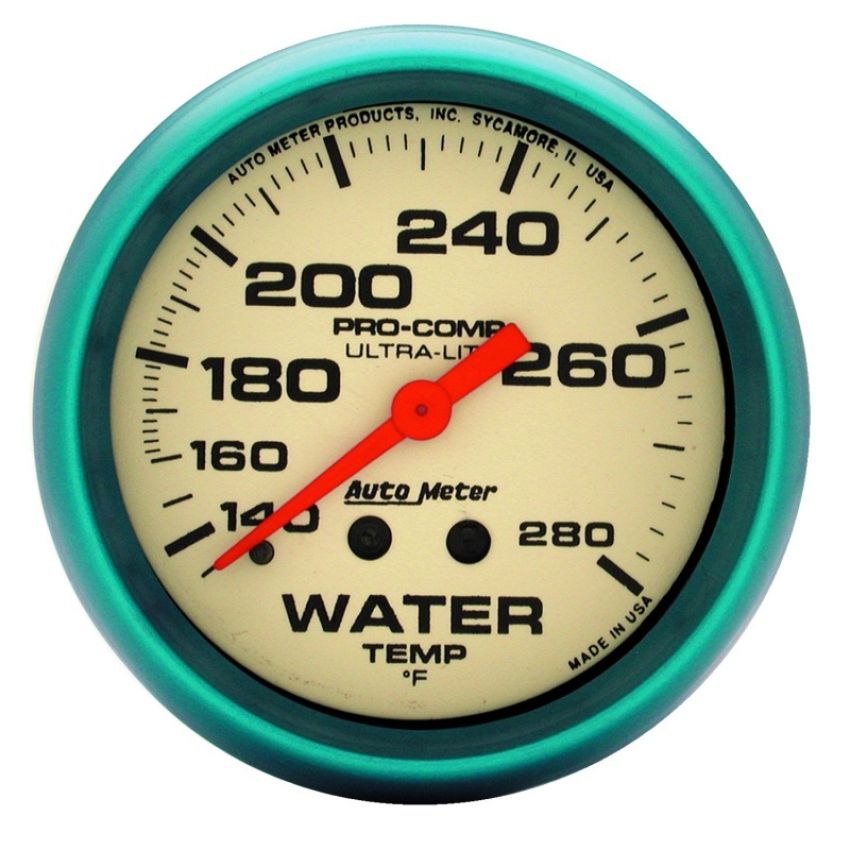 AUTOMETER ATM4535 2-5/8 Ultra-Nite Water Temp Gauge 140-280