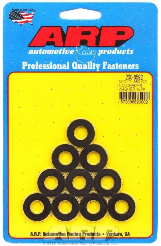 ARP ARP200-8592 Black Washers - 10mm ID x .850 OD (10)