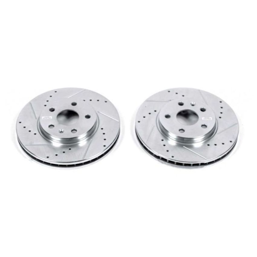 PowerStop AR82124XPR PowerStop Evolution Performance Drilled, Slotted & Plated Brake Rotor Pair