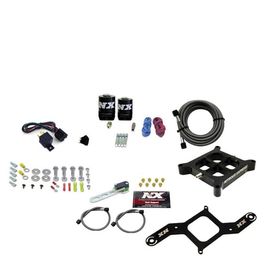 Nitrous Express 63840-00 4150 SINGLE ENTRY CROSSBAR PLATE SYSTEM, RNC (250-750HP) W/O BOTTLE