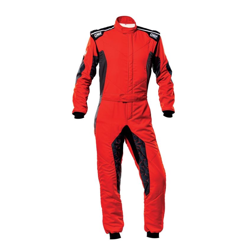 OMP RACING, INC. OMPIA0-1864-A01-060-56 Tecnica Hybrid Suit Red And Black Size 56