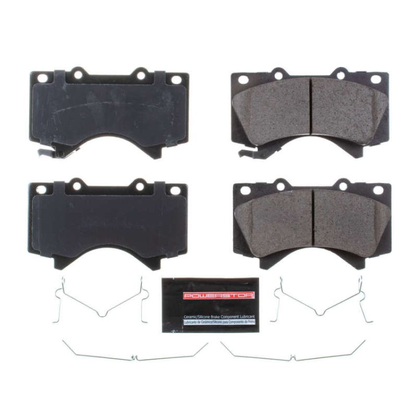 PowerStop Z23-1303 PowerStop - Z23 Daily Driver Carbon-Fiber Ceramic Brake Pads with Hardware Kit