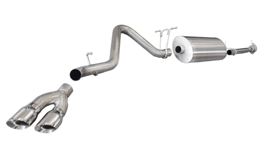CORSA Performance 14792 Corsa 2011-2013 Chevrolet Silverado Ext. Cab/Std. Bed 2500 6.0L V8 Polished Sport Cat-Back Exhaust