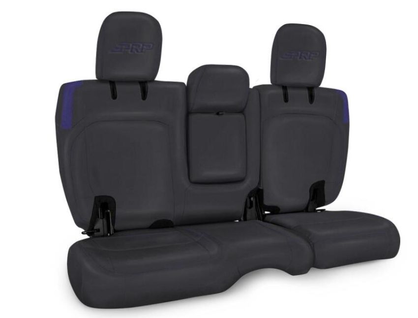 PRP Seats B044-08 PRP Jeep Wrangler JL Rear Bench CoversU - 4 door with Armrest - Black/Purple