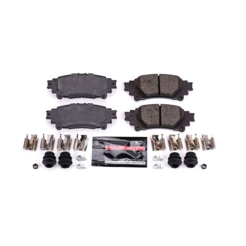 PowerStop Z23-1391A PowerStop - Z23 Daily Driver Carbon-Fiber Ceramic Brake Pads with Hardware Kit
