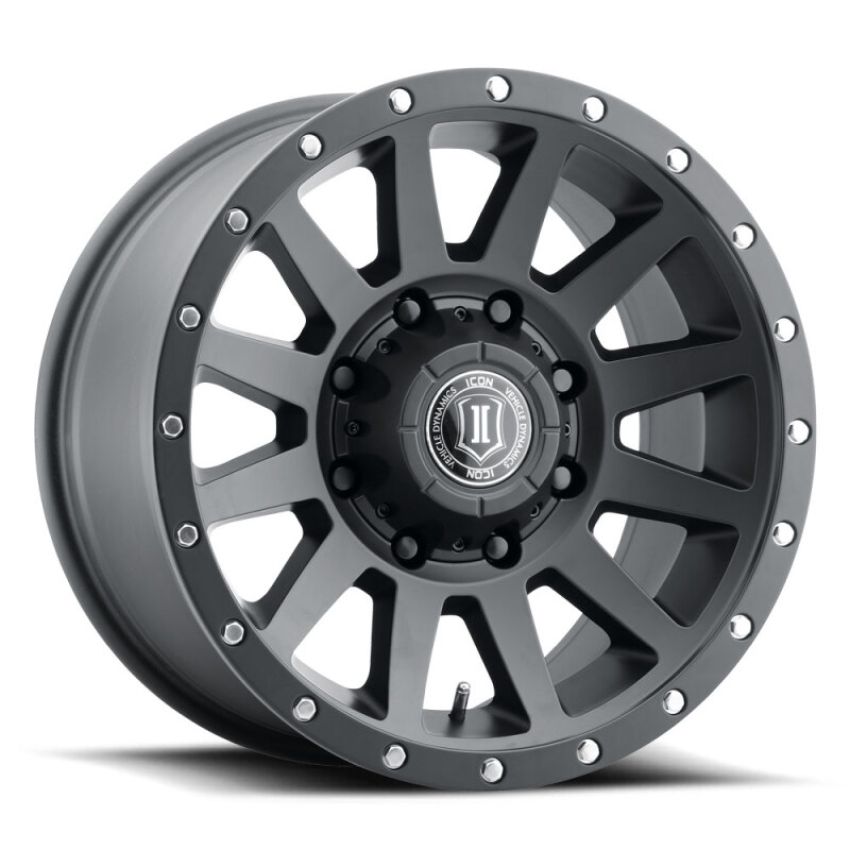 ICON 2018908055SB Compression HD 18x9 8x165.1 12mm Offset 5.5in BS - Satin Black Wheel