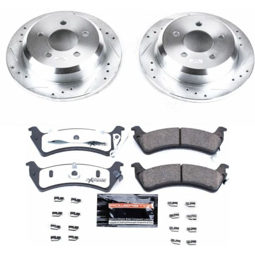 PowerStop K2131-36 Z36 Truck and SUV Carbon-Fiber Ceramic Brake Pad and Drilled & Slotted Rotor Kit