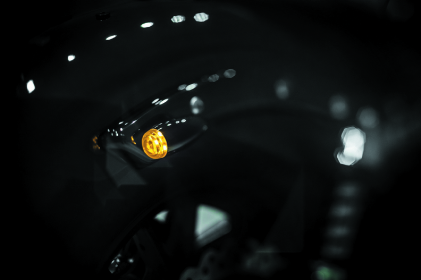 Kuryakyn 2504 Super Bright LED Mini Bullet Lights Amber Gloss Black