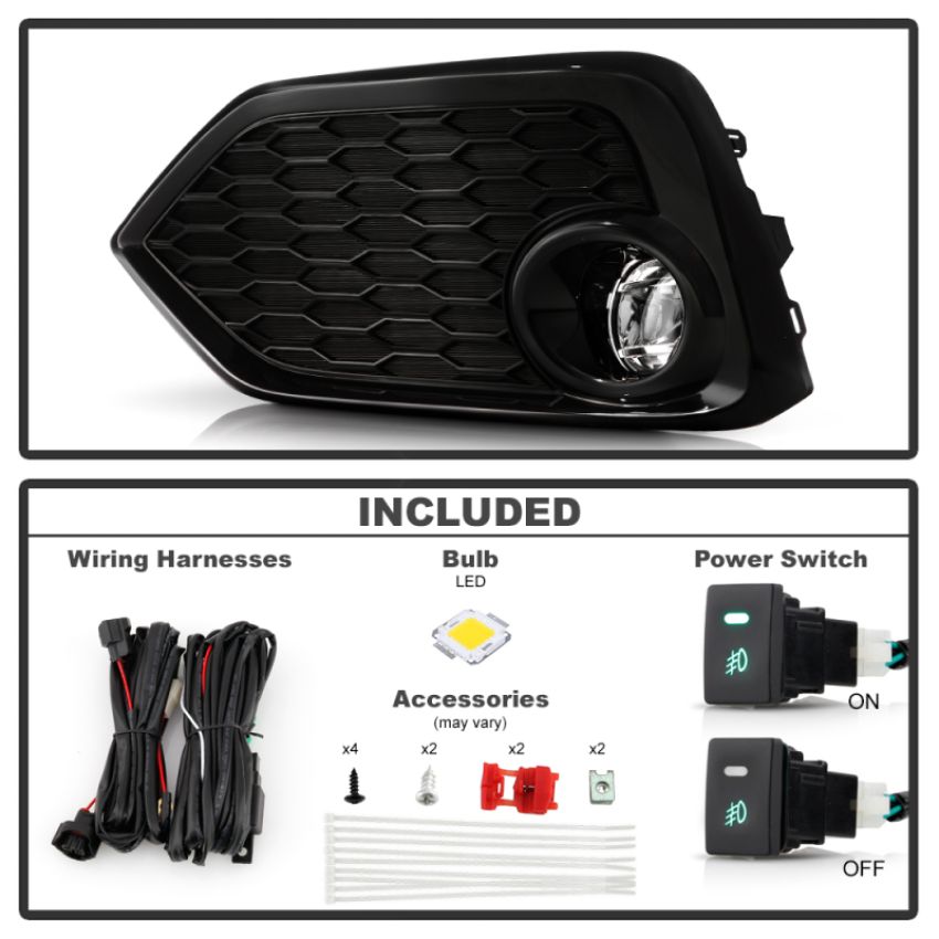 SPYDER 9043338 OEM Fog Light w/Switch - Clear