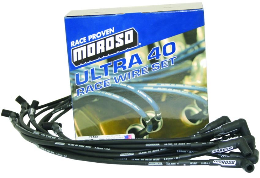 MOROSO MOR73722 Ultra 40 Plug Wire Set SBC Sprint Car Black
