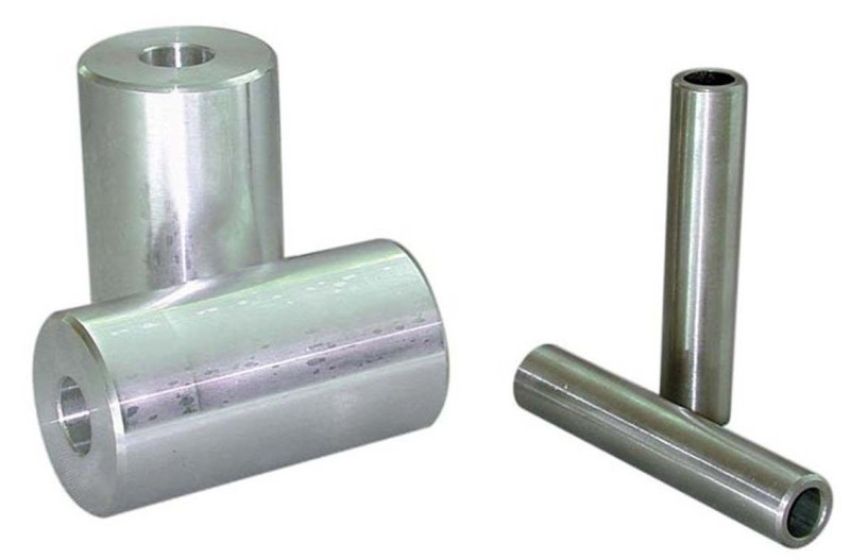 Moroso C2022 Spring Eye Bushing - 2in OD x 3-5/8in Long - 1/2in Bolt - Aluminum - Pair