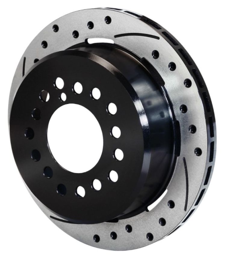 Wilwood 160-11377-BK Rotor-2.32in Offset-SRP-BLK-Drill-LH 11.00 x .810 - 5 Lug