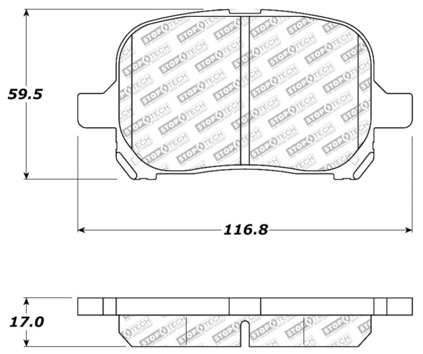 Stoptech 305.07070 Street Select Brake Pads - Front