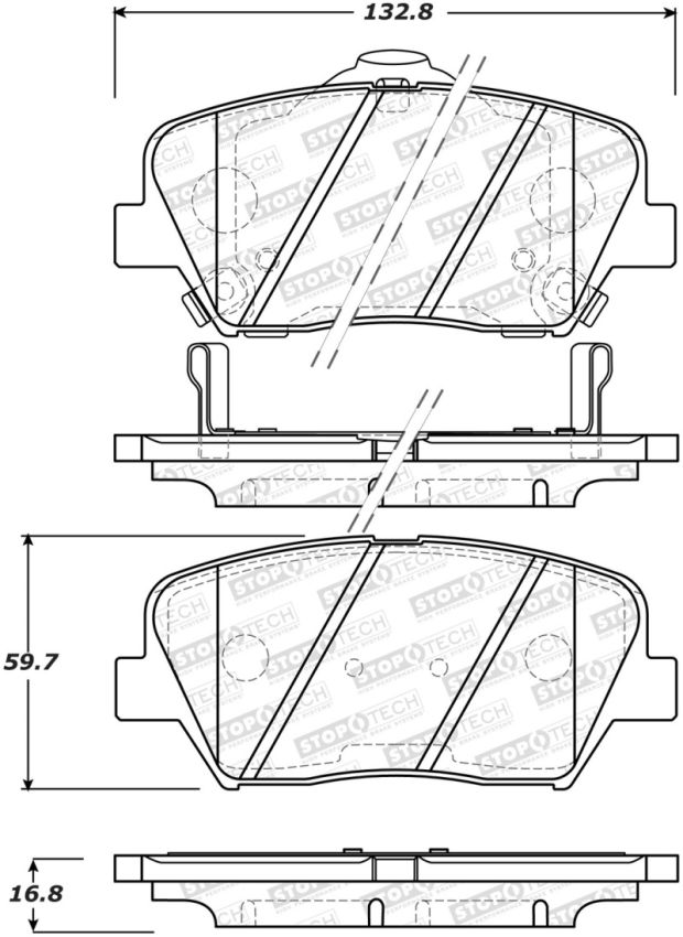 Stoptech 308.14320 Street Brake Pads - Front