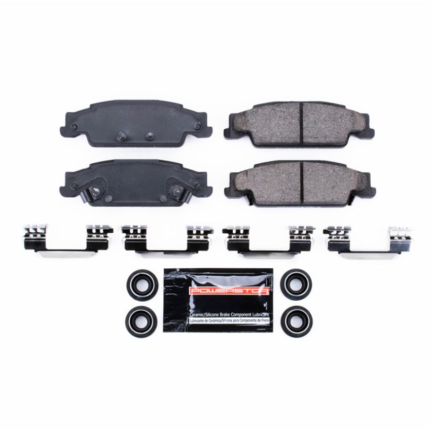PowerStop Z23-922 PowerStop - Z23 Daily Driver Carbon-Fiber Ceramic Brake Pads with Hardware Kit