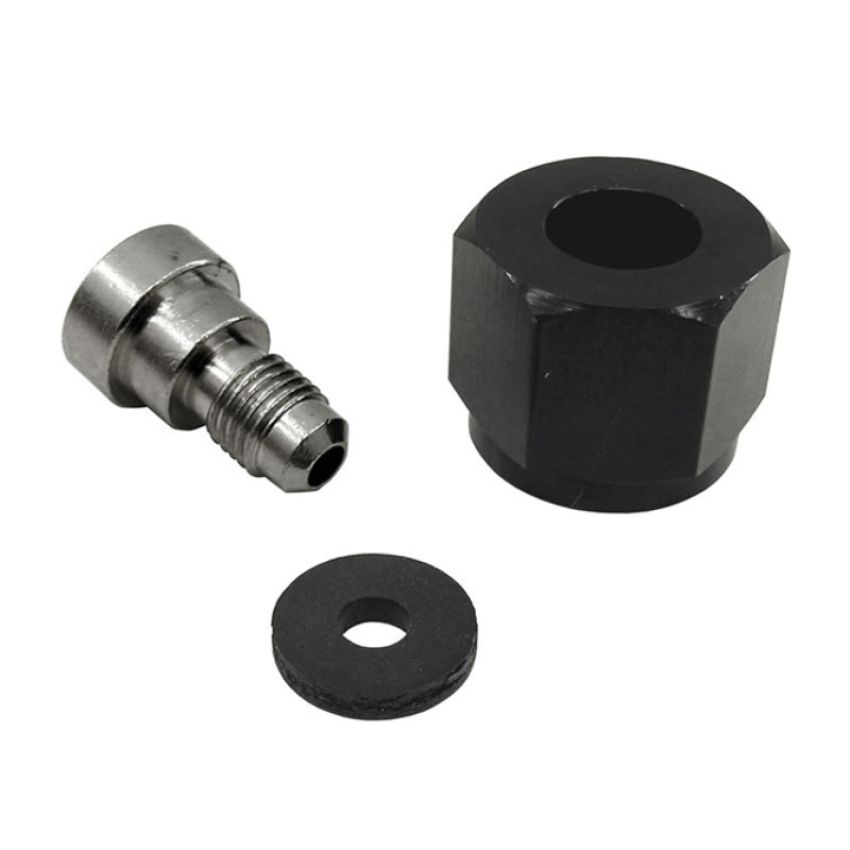 Nitrous Express 11713 4AN BOTTLE NIPPLE AND NUT FOR CO2 VALVE (INCL. GASKET)
