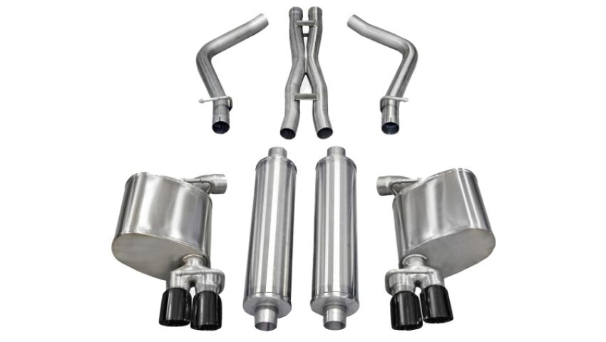 CORSA Performance 14525BLK Corsa 11-14 Dodge Charger R/T 5.7L V8 Black Sport Cat-Back Exhaust